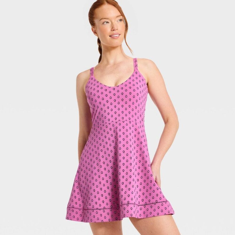 Women's Athletic Ladder Trim Dress - All In Motion Rose Pink L - Picture 3 of 5